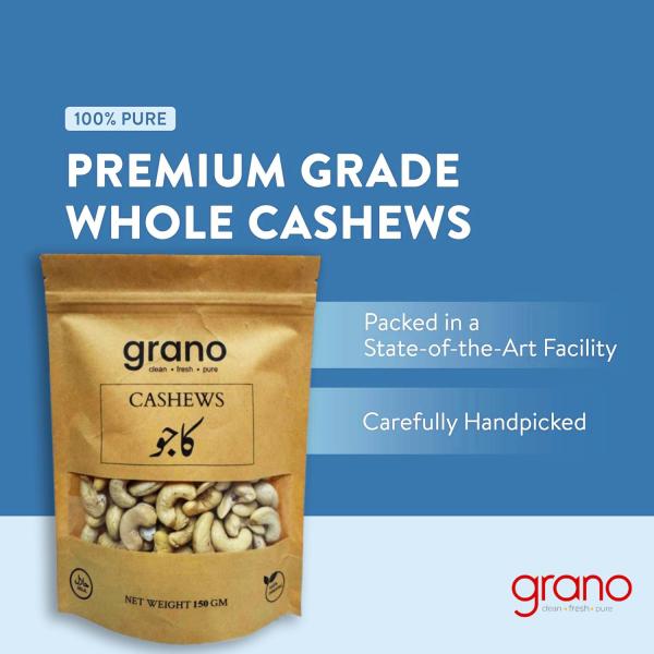 GranoFoods 100% Organic Cashews – Creamy, Nutritious, and Deliciously Fresh