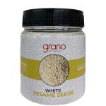 Grano Foods Premium White Sesame Seeds (Til) – Pure, Fresh & Nutrient-Rich | 250g / 500g Jar